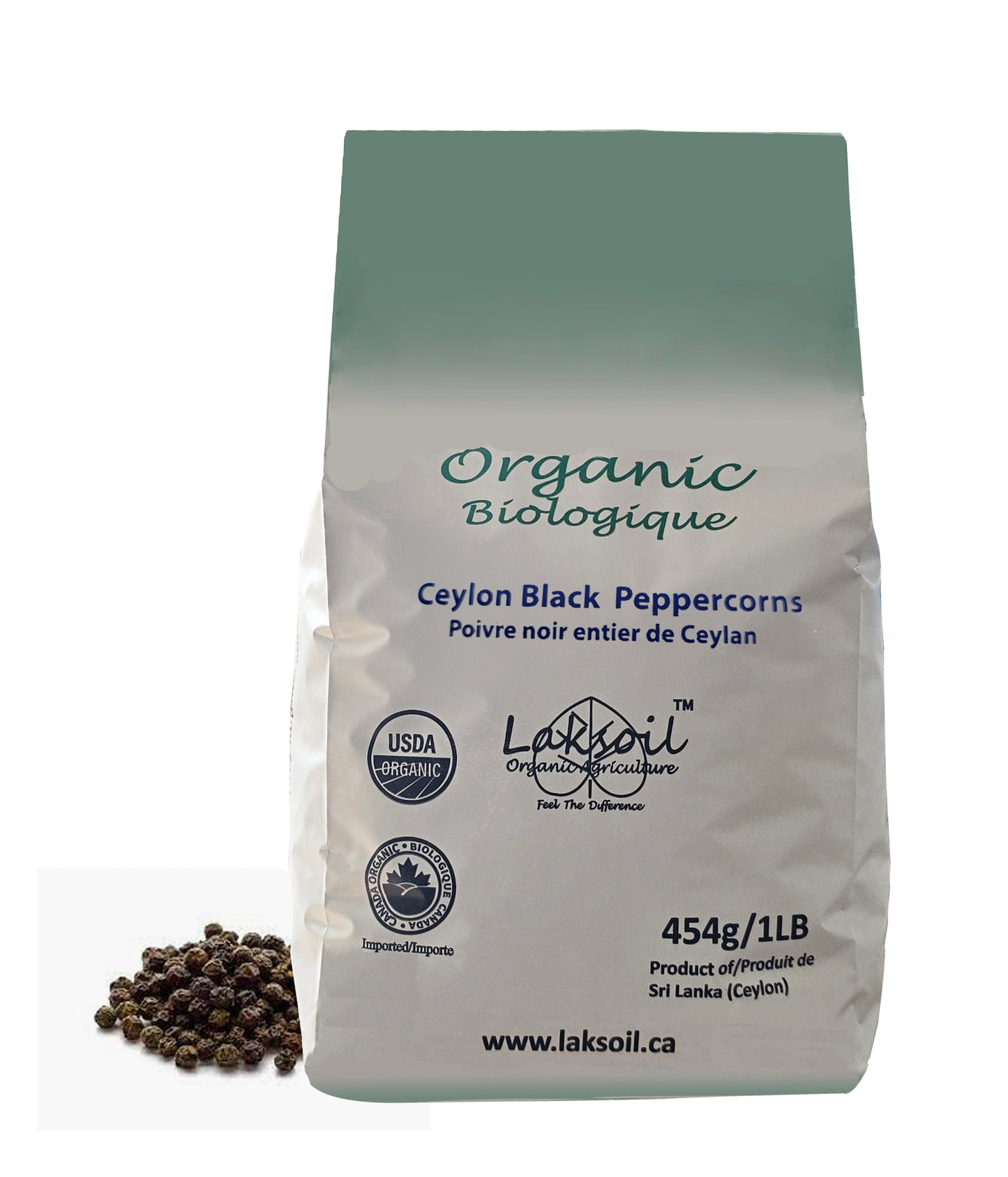 Organic Ceylon Premium Grade Ceylon Black Peppercrons 454g/1LB