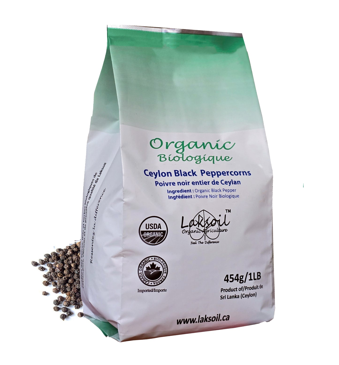 Organic Ceylon Premium Grade Ceylon Black Peppercrons 454g/1LB