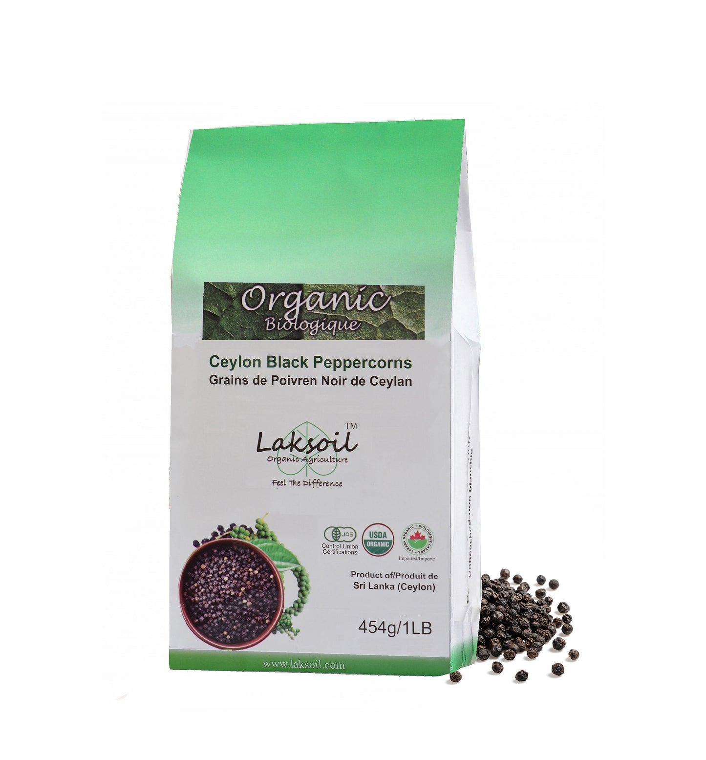 Organic Ceylon Premium Grade Ceylon Black Peppercrons 454g/1LB