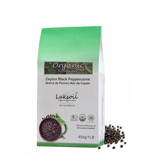 Organic Ceylon Premium Grade Ceylon Black Peppercrons 454g/1LB