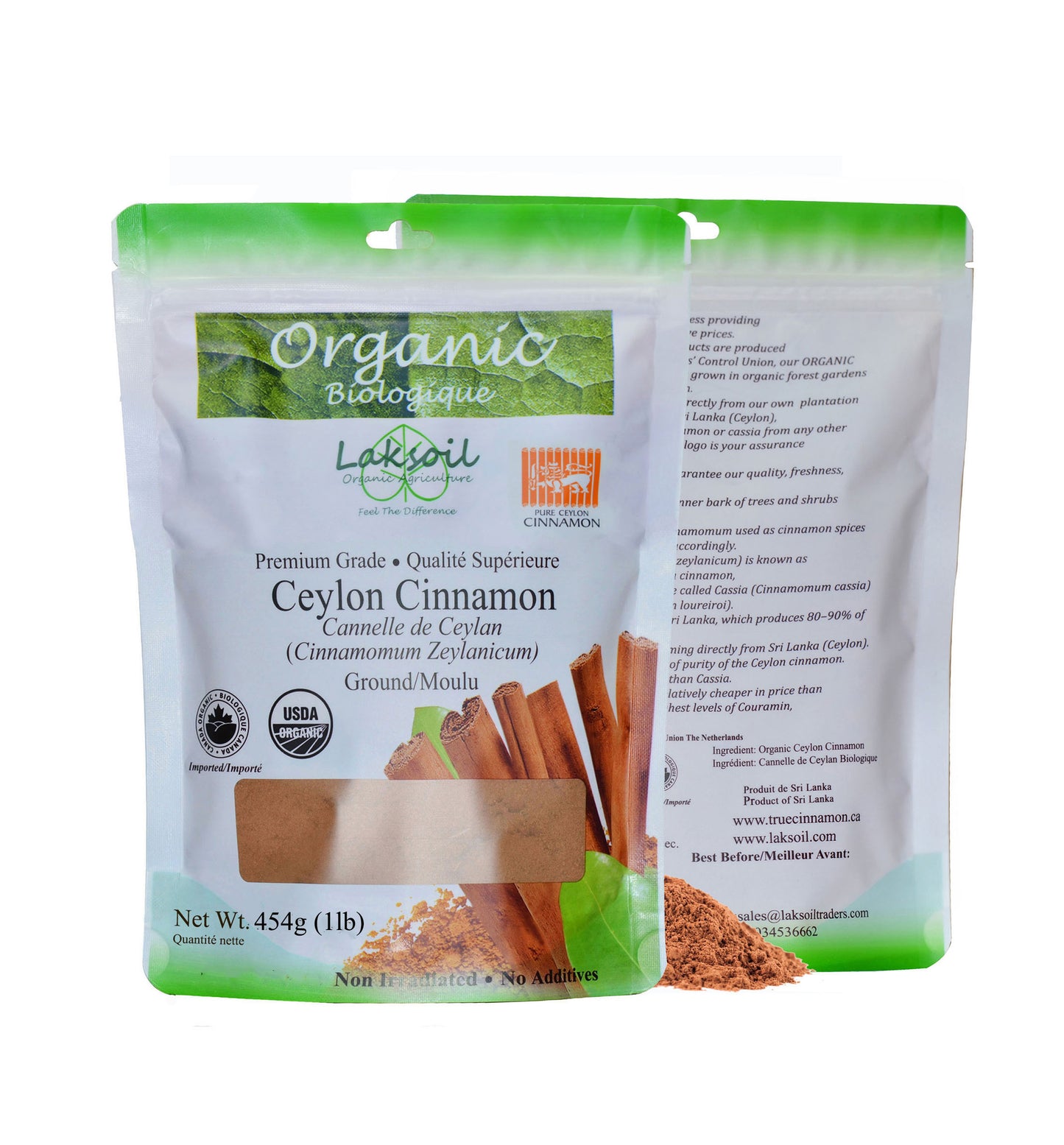Organic Ceylon Cinnamon Premium Grade Powder 454g/1LB