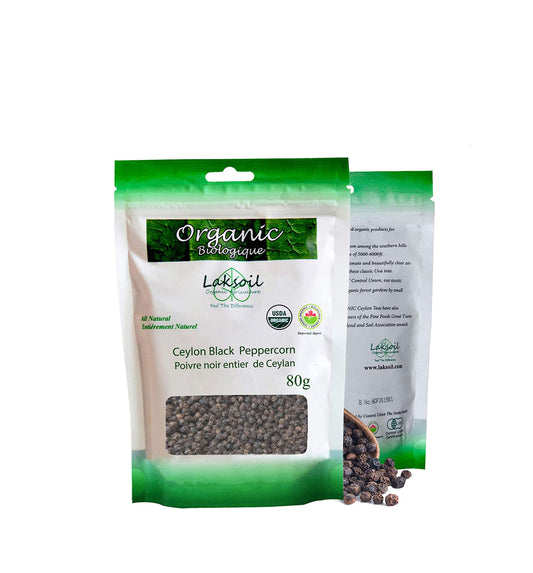 Organic Ceylon Premium Grade Ceylon Black Peppercrons 80g/2.86oz