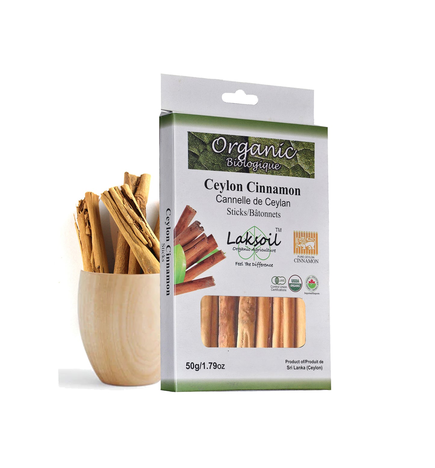 Organic Ceylon Cinnamon Premium Grade Sticks 50g/1.71oz