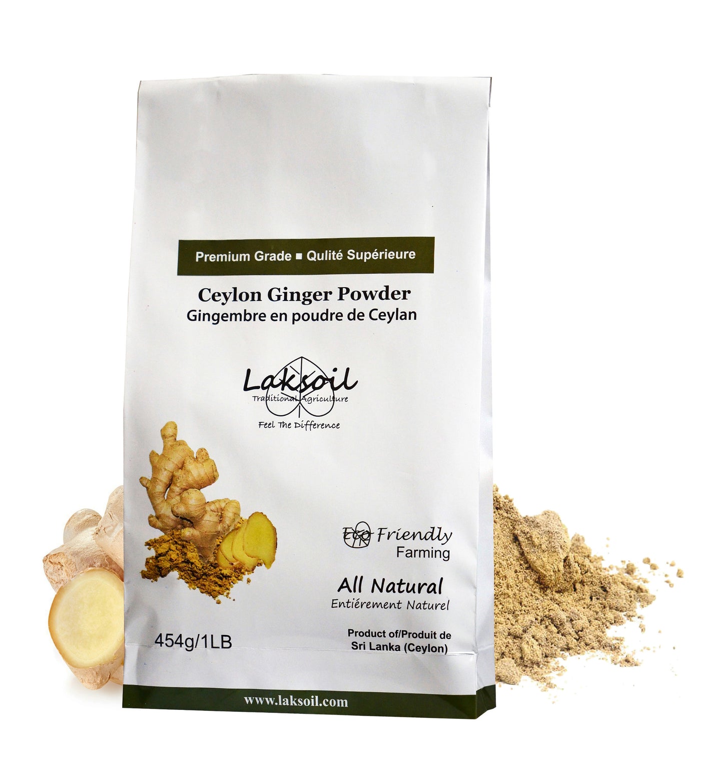 Eco-friendly Ceylon Ginger Powder 454g/1LB