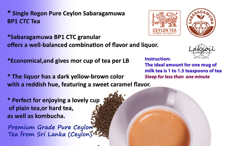 Pure Ceylon Black BP1 Premium Granular  Type Tea -Sabaragumuwa Tea
