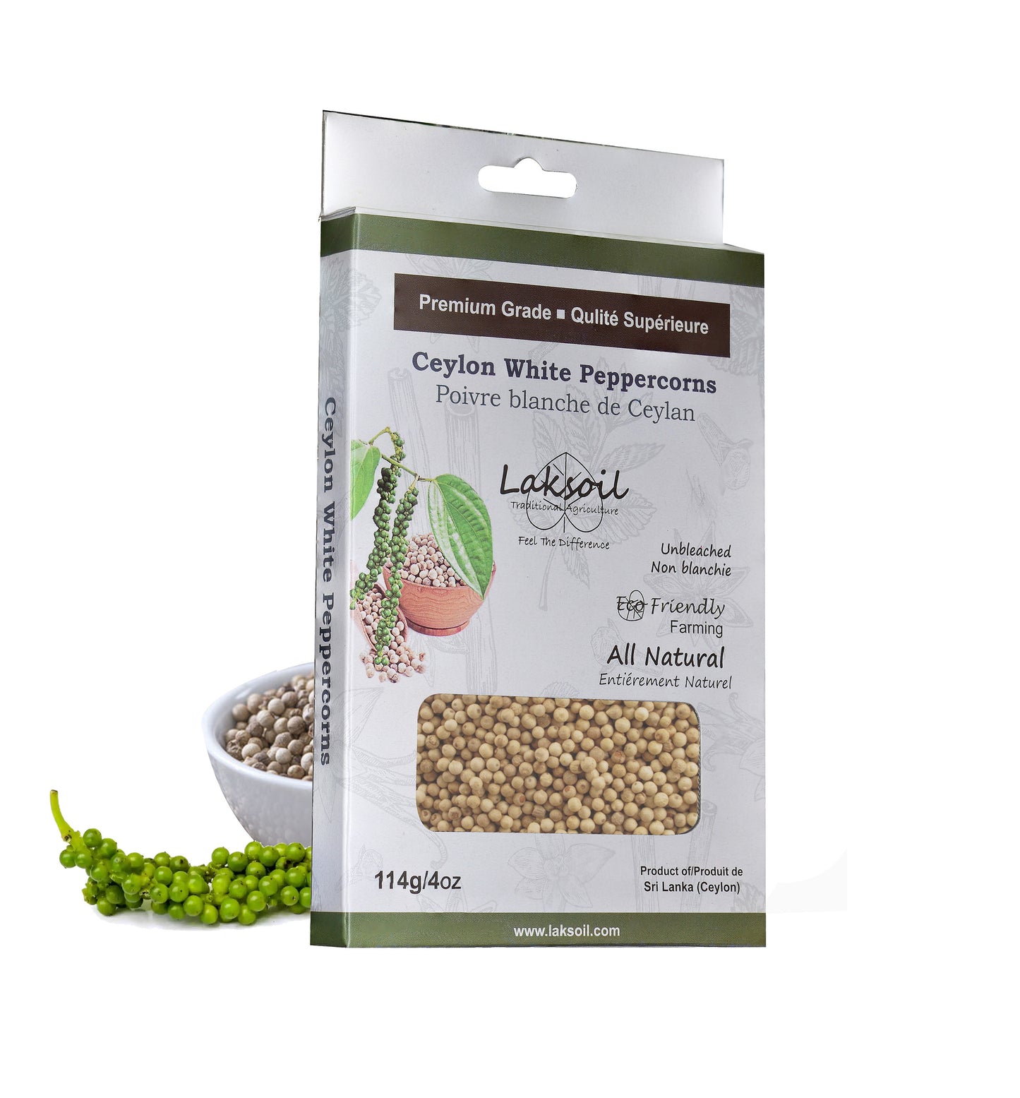 Eco-friendly Ceylon White Peppercrons 114g4oz