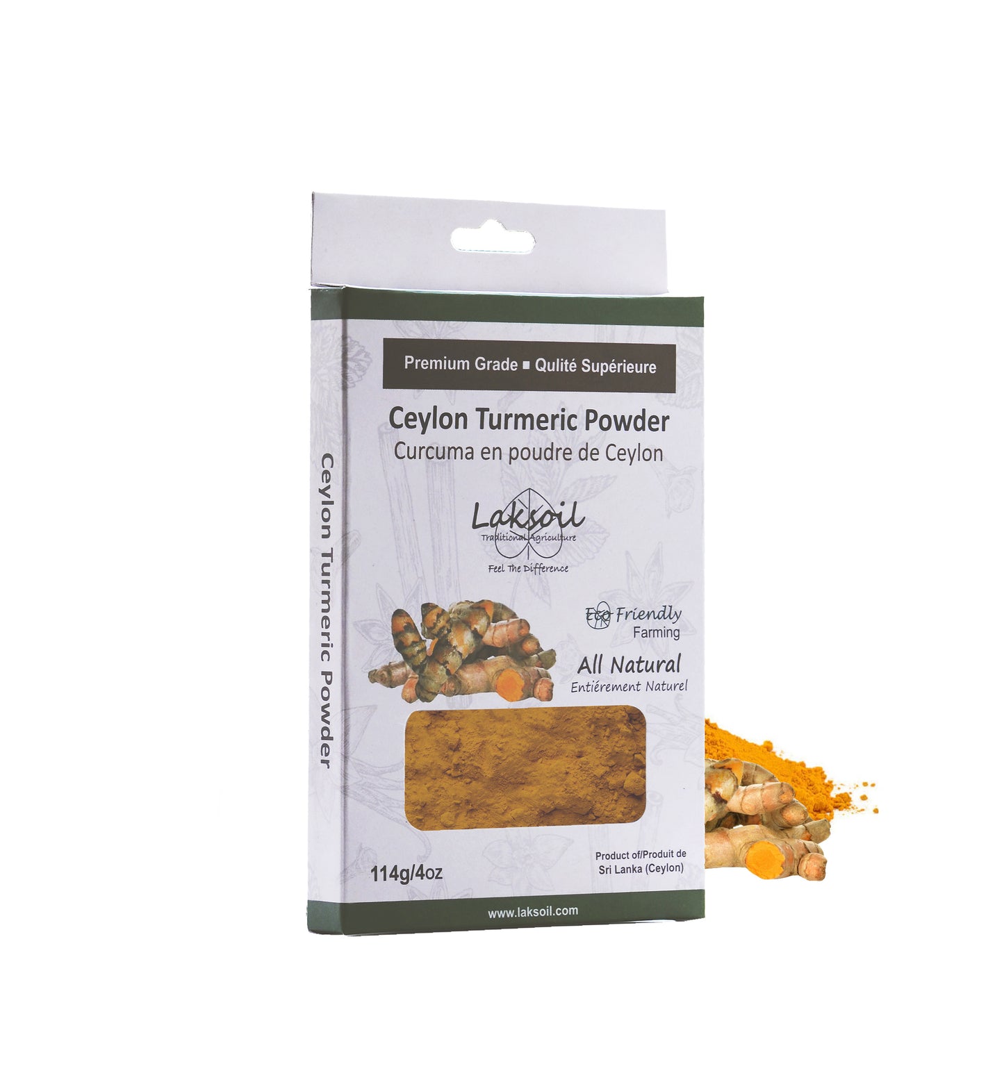 Eco-friendly Ceylon Turmeric Powder 114g/4pz