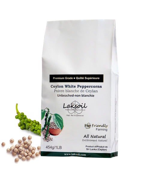 Eco-friendly Ceylon White Peppercrons 454g/1LB