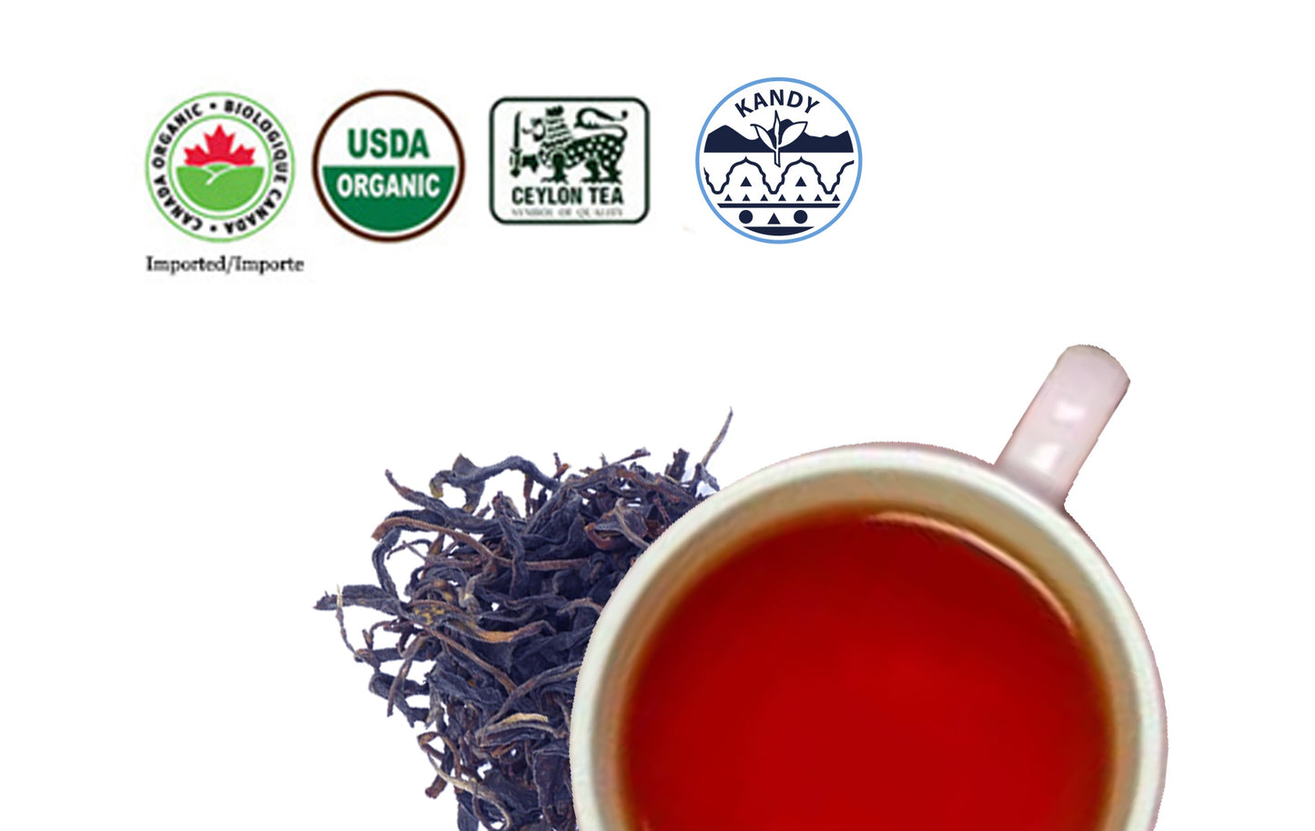 Organic Pure Ceylon Black OP Premium Big Leaves Tea-Kanday Tea 454g/1LB
