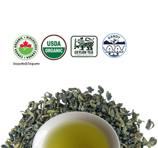 Organic Pure Ceylon Green  GP1  (Big Rolled Leaves) Premium leafy Tea-Kanday Tea