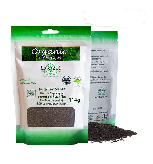 Organic Pure Ceylon Black BOP Premium semi-leafy Tea-Kanday Tea-114g/4oz