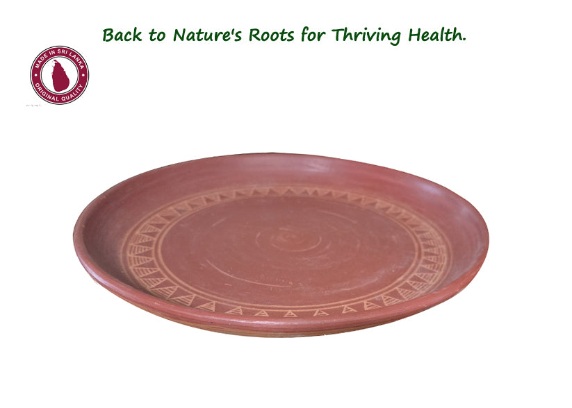 Sri Lankan Clay Plate 11 Inch-Feels the taste of the nature