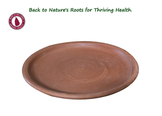 Heat-resistant Sri Lankan Clay Roti  Plate 10 Inch-Feels the taste of the nature.