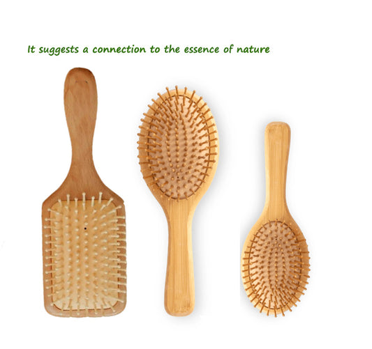 100% Natural Bamboo Massage Air Cushion Comb for Smooth, Knot-Free Hair