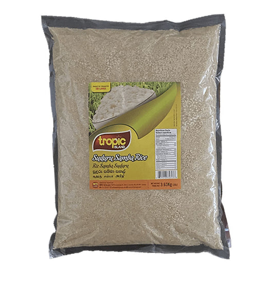 Tropic Island Sri Lankan White Suduru Sammba Rice -Parboiled 8LB/3.632Kg