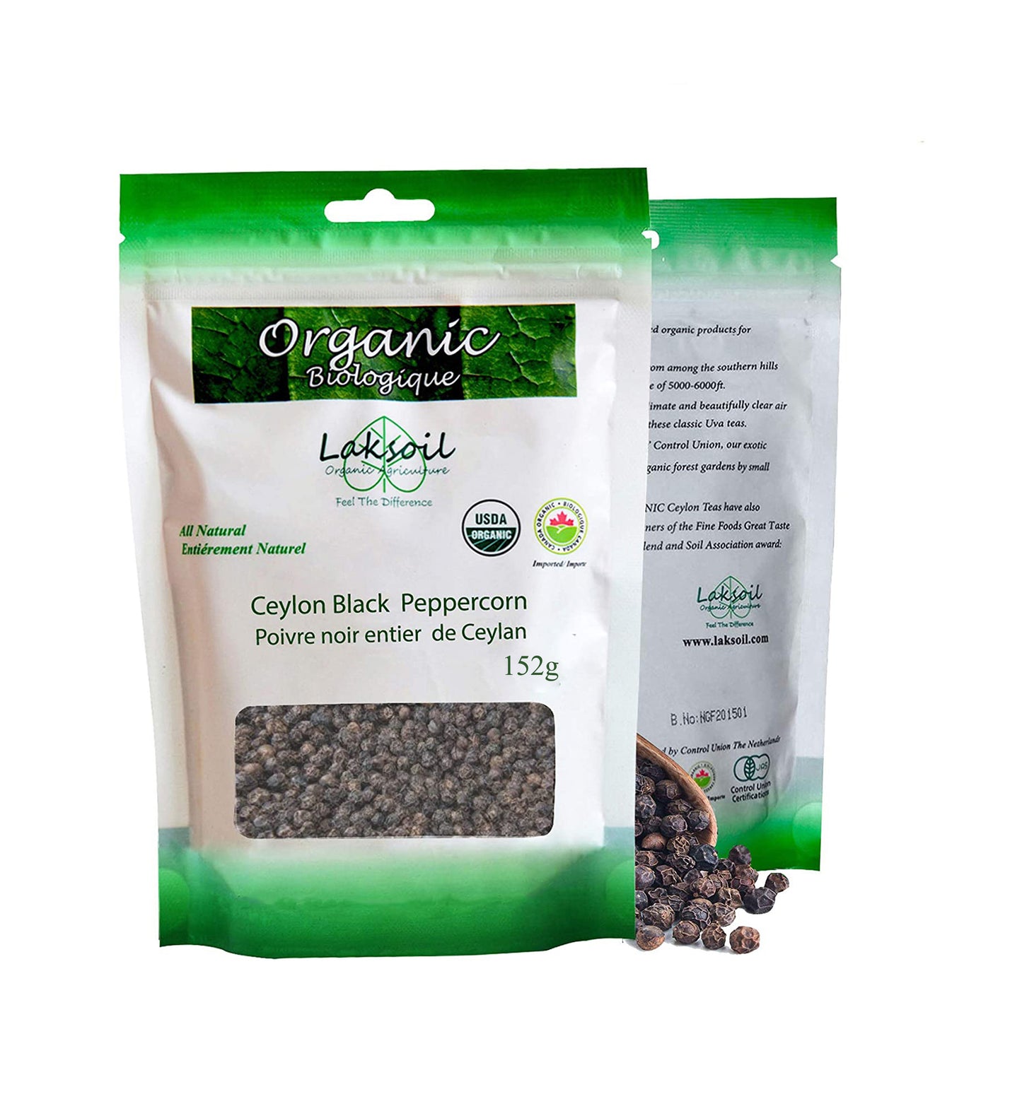 Organic Ceylon Premium Grade Ceylon Black Peppercrons 80g/2.86oz